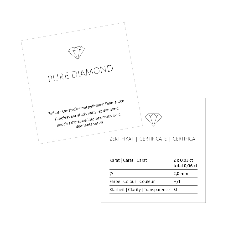 Pendientes de pincho - diamante